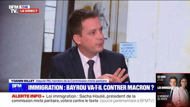 Projet de loi immigration: Les idées des Français sont passées en partie dans ce texte de loi , pour Yoann Gillet (RN)