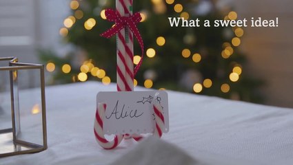 How To Make A Christmas Candy Cane Name Holder | Ideal Home