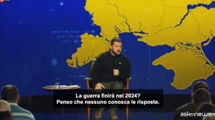 Ucraina, Zelensky: "Nessuno sa quando finir? la guerra"