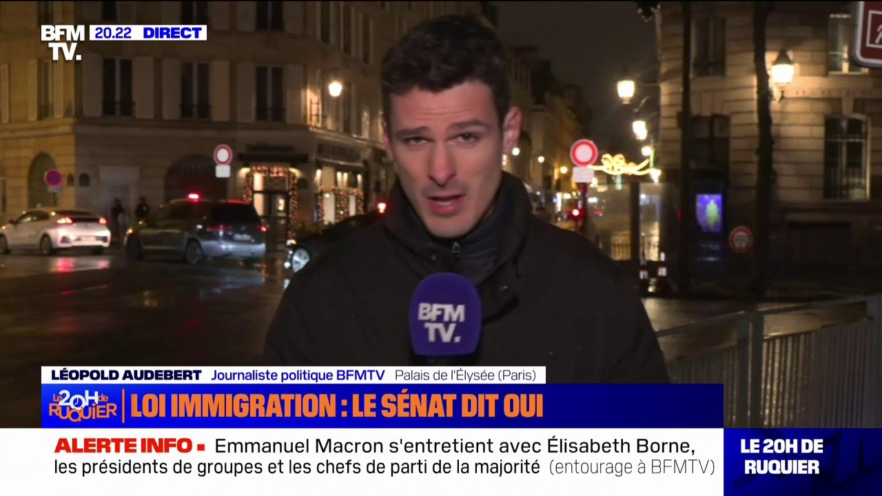 Emmanuel Macron a rappelé "l'importance" du projet de loi immigration aux participants de la réunion à l'Élysée
