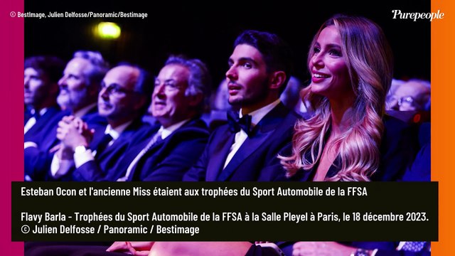 PHOTOS Esteban Ocon : 1re sortie officielle avec Flavy Barla, la Miss qui fait battre son coeur, aux côtés de Jean Alesi