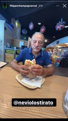 Filippo champagne e Nevio: il pasto in autogrill