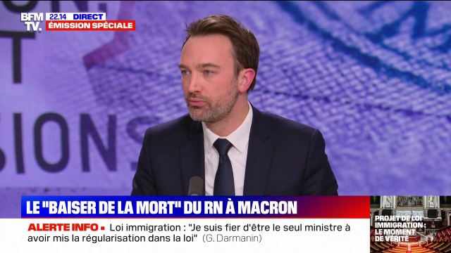 Projet de loi immigration: Nous serons majoritaires sans les voix du Rassemblement national , assure Loïc Signor (porte-parole de Renaissance)