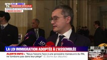 Gérald Darmanin dit se satisfaire de l'adoption de la loi immigration 