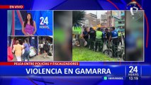 Lamentable episodio: Reportan enfrentamientos entre policías y fiscalizadores en Gamarra