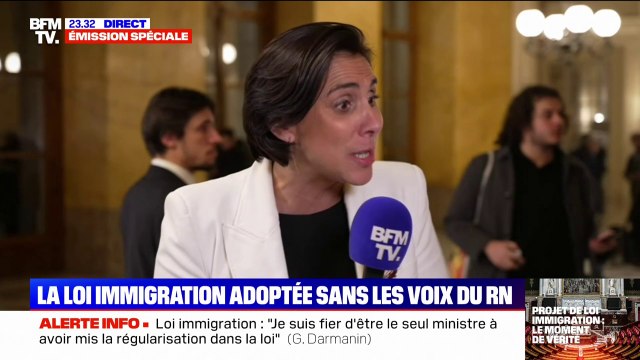 Adoption de la loi immigration: La victoire idéologique de ce texte est évidemment pour le camp de ma famille politique , assure Laure Lavalette (RN)