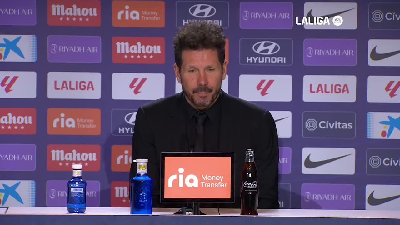 Simeone: Luis fue a acompañar a Griezmann a patear el penalti"