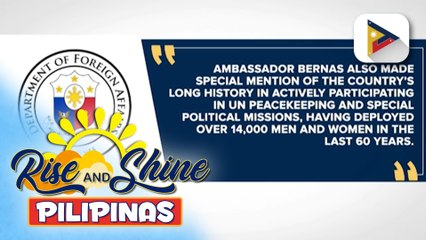 Pilipinas, nangakong gagawin ang lahat para maging bahagi ng kapayapaan sa mundo