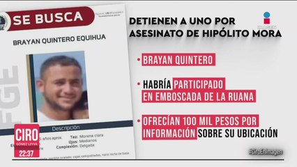 Detienen a uno de los presuntos asesinos de Hipólito Mora