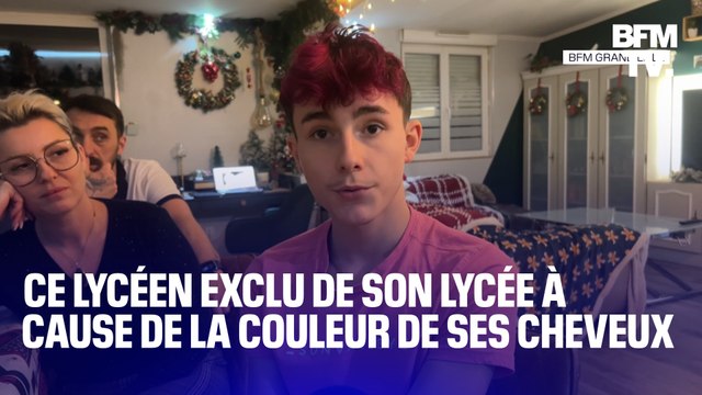 Ce lycéen de Valenciennes exclu de son lycée, à cause de ses cheveux roses