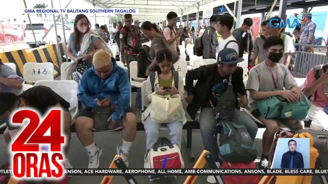 Ilang pasahero sa Batangas Port, dagsa; seguridad, hinigpitan | 24 Oras