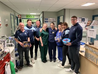 Aberystwyth Rugby Club Ysbyty Bronglais visit