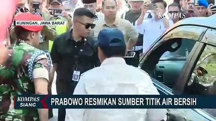 Sebelum Kampanye, Menhan Prabowo Resmikan Sumber Titik Air Bersih di Kuningan