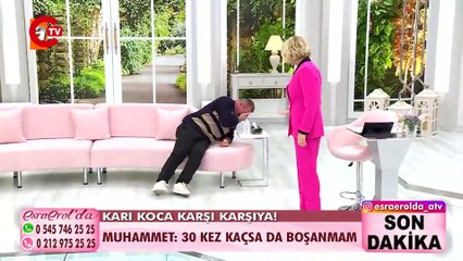 Esra Erol'un programında ilginç anlar: 'Pırasa' tiki olan eşini bayılttı!