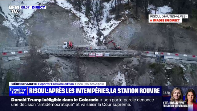 Aujourd'hui, la vie reprend : après les intempéries, la route d'accès à la station de Risoul, dans les Hautes-Alpes, a rouvert