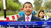En Lima y Callao: se registraron 400 muertes por accidentes de tránsito en el 2023