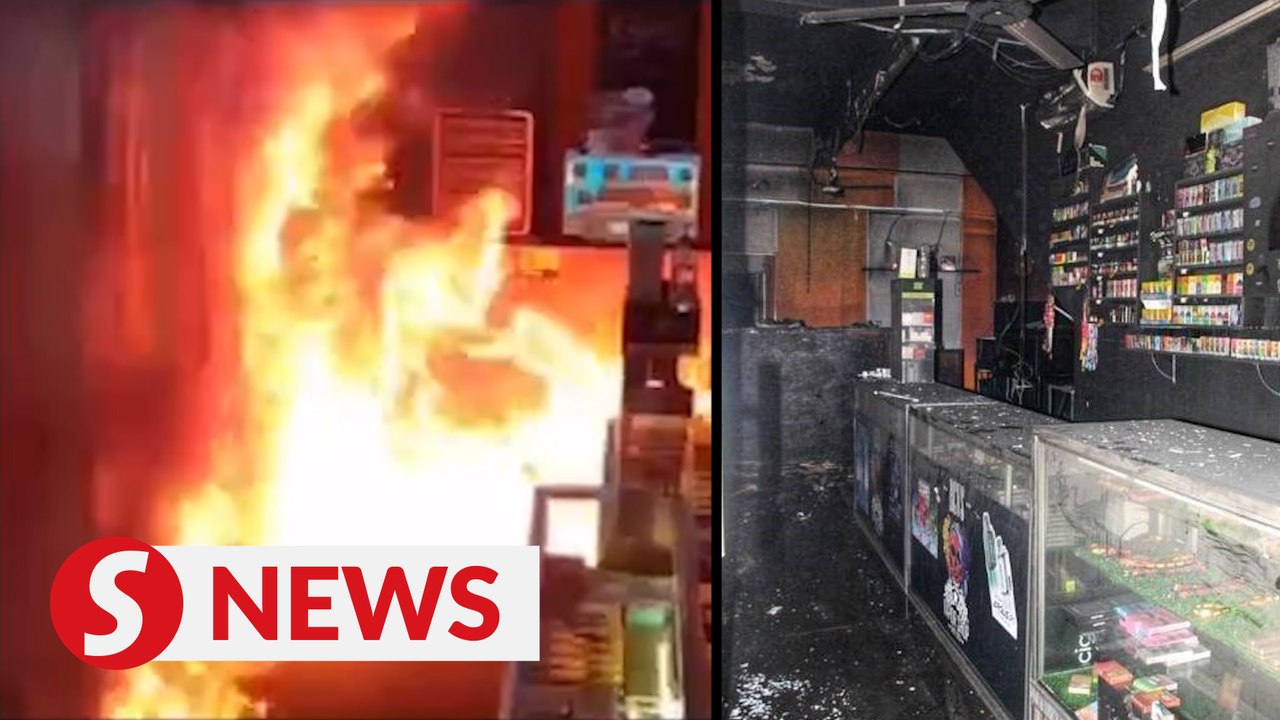 Cops tracking individuals suspected of torching vape shop in Port Dickson