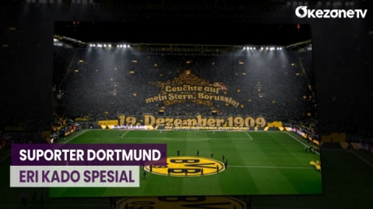 Keren! Suporter Borussia Dortmund Bikin Koreografi untuk Rayakan Hari Lahir Klub