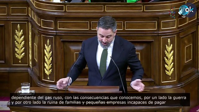 Abascal a Feijóo en el Congreso: «Nos debe explicaciones sobre la conexión del PP con la gasista de Putin»