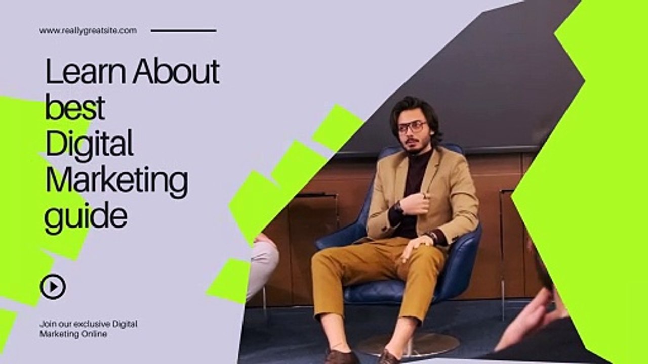 Grey Green Modern Learn About Digital Marketing Channel Intro Outro Youtube Video