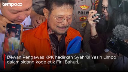SYL Jadi Saksi Sidang Etik Firli Bahuri, Mengaku Lelah Diborgol Terus