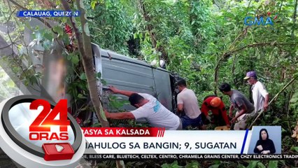 Van, nahulog sa bangin; 9 sugatan | 24 Oras
