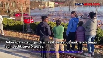 Hujan Deras dan Angin Kencang Menghantam Negara Bagian Maine, AS