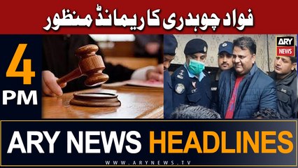 ARY News 4 PM Headlines 20th December 2023 | Fawad Chaudhry Physical Remand Approved