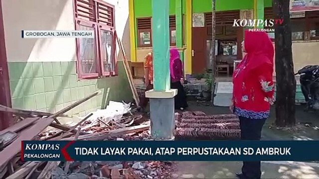 Atap Perpustakaan SDN 1 Jumo Roboh