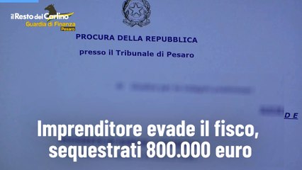 Imprenditore evade il fisco, sequestrati 800.000 euro