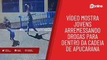 Vídeo mostra jovens arremessando drogas para dentro da cadeia de Apucarana