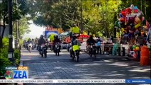 Repartidores de alimentos por aplicación protestan en Cuernavaca, Morelos