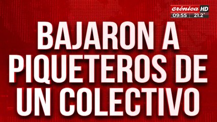 Protocolo antipiquetes en acción: bajaron a piqueteros de un colectivo