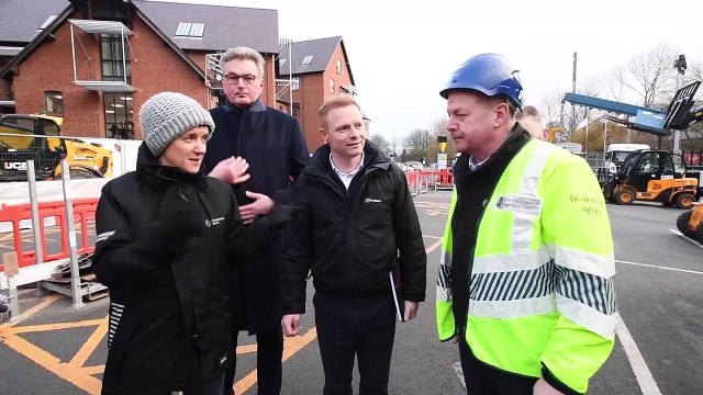 DEFRA minister Robbie Moore visits Shrewsbury to witness plans for tackling flooding issues.