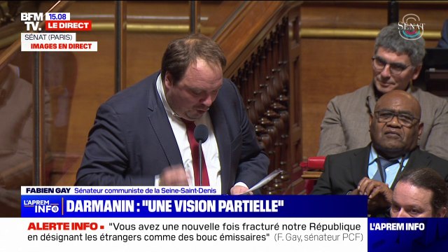 Loi immigration: Fabien Gay, sénateur PCF de Seine-Saint-Denis dénonce un programme lepéniste des années 80