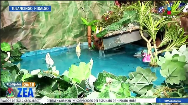 La familia Contreras García coloca un nacimiento monumental cada año