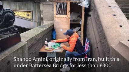 Rough Sleep Builds Shed Under Battersea Bridge