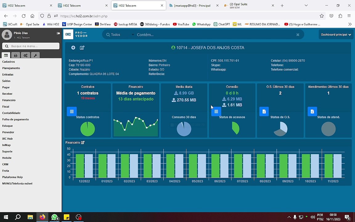 CLIENTE COM SINAL ALTO NA FIBRA