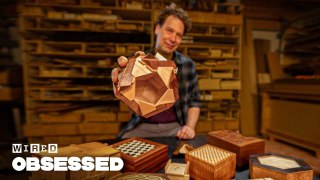This Craftsman Designs & Builds 100% Wooden Puzzle Boxes