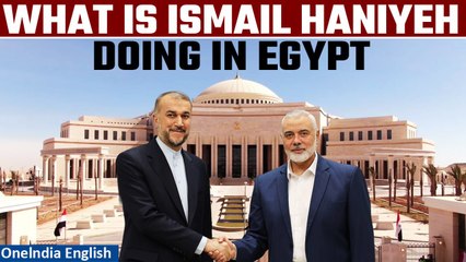 Video herunterladen: Israel-Gaza War: Hamas leader Ismail Haniyeh visits Egypt amid talks on new ceasefire | Oneindia