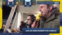 Narración de Lluis Flaquer del 2-2 en el FC Barcelona vs. Almería