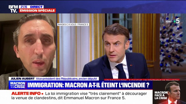 Loi immigration: Le gouvernement est confronté à un vrai problème politique parce qu'il a adopté une loi de droite contre une partie de sa majorité , pour Julien Aubert (vice-président de LR)
