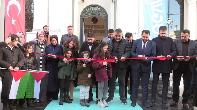 Van'da 'Filistin' temalı resim sergisi düzenlendi