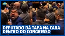 Vice-presidente do PT dá tapa na cara de parlamentar de oposição