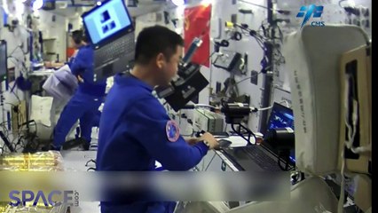 Chinese Astronauts Setting Up Lab Module On Space Station