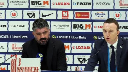 La réaction de Gennaro Gattuso après le match nul contre Montpellier (1-1)