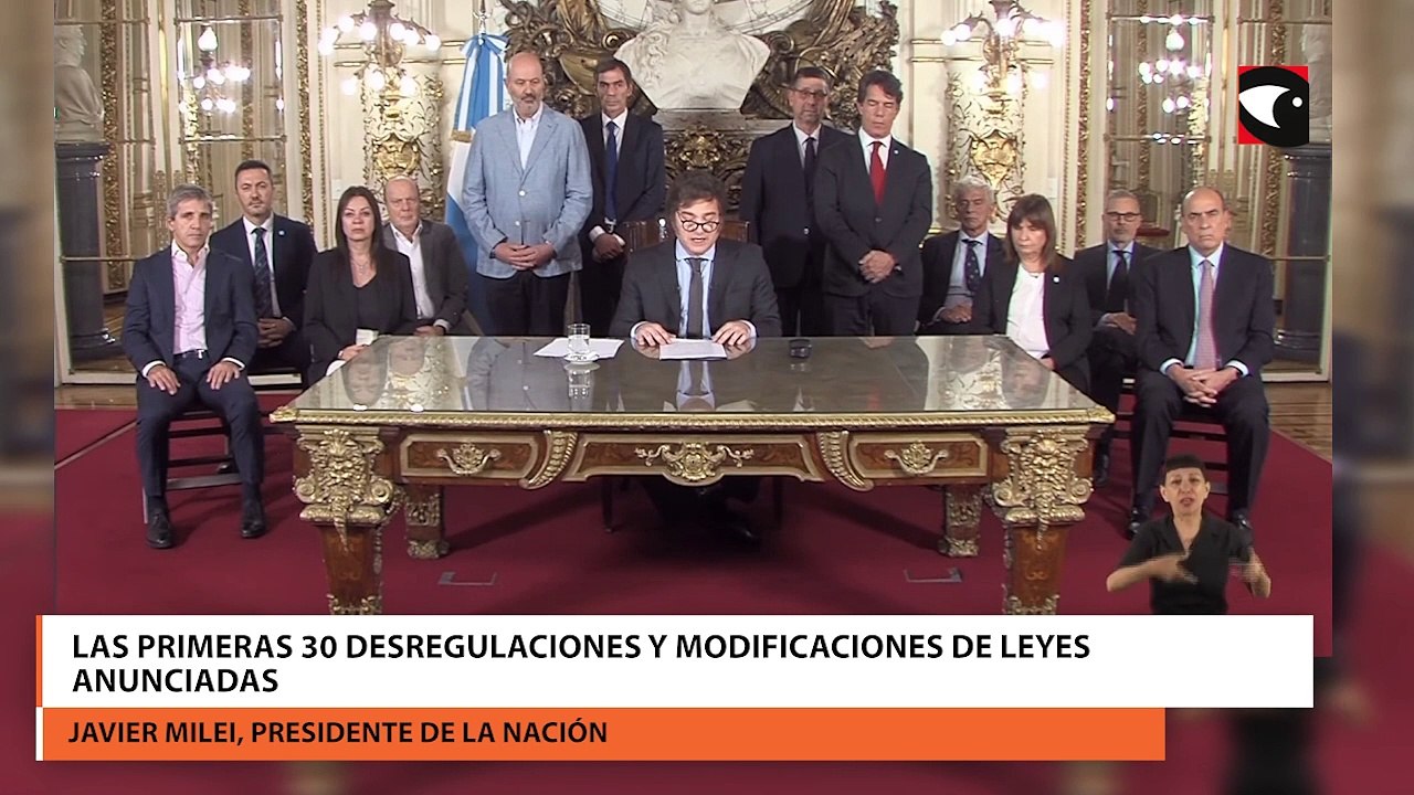 Las primeras 30 desregulaciones y modificaciones de leyes anunciadas