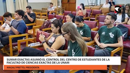 Download Video: Sumar Exactas asumió el control del Centro de Estudiantes de la Facultad de Ciencias Exactas de la UNAM