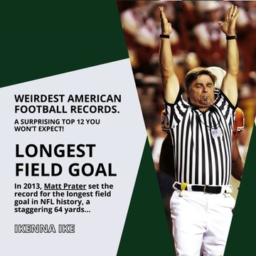 | IKENNA IKE | WEIRDEST AMERICAN FOOTBALL RECORDS: A TOP 12! (PART 1) (@IKENNAIKE)