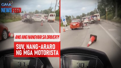 SUV, nang-araro ng mga motorista | GMA Integrated Newsfeed
